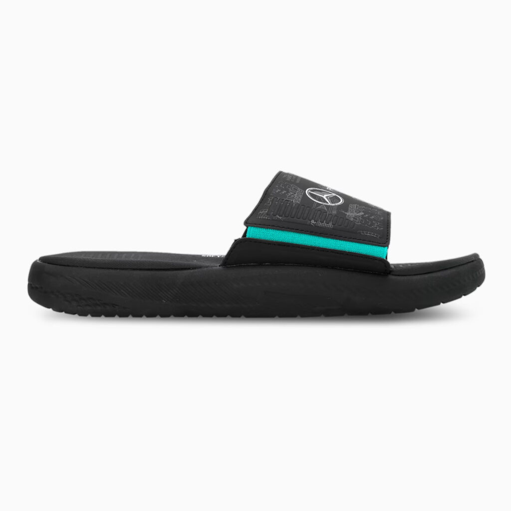 Mercedes AMG Petronas F1 SOFTRIDE Men's Slides Black Spectra Green