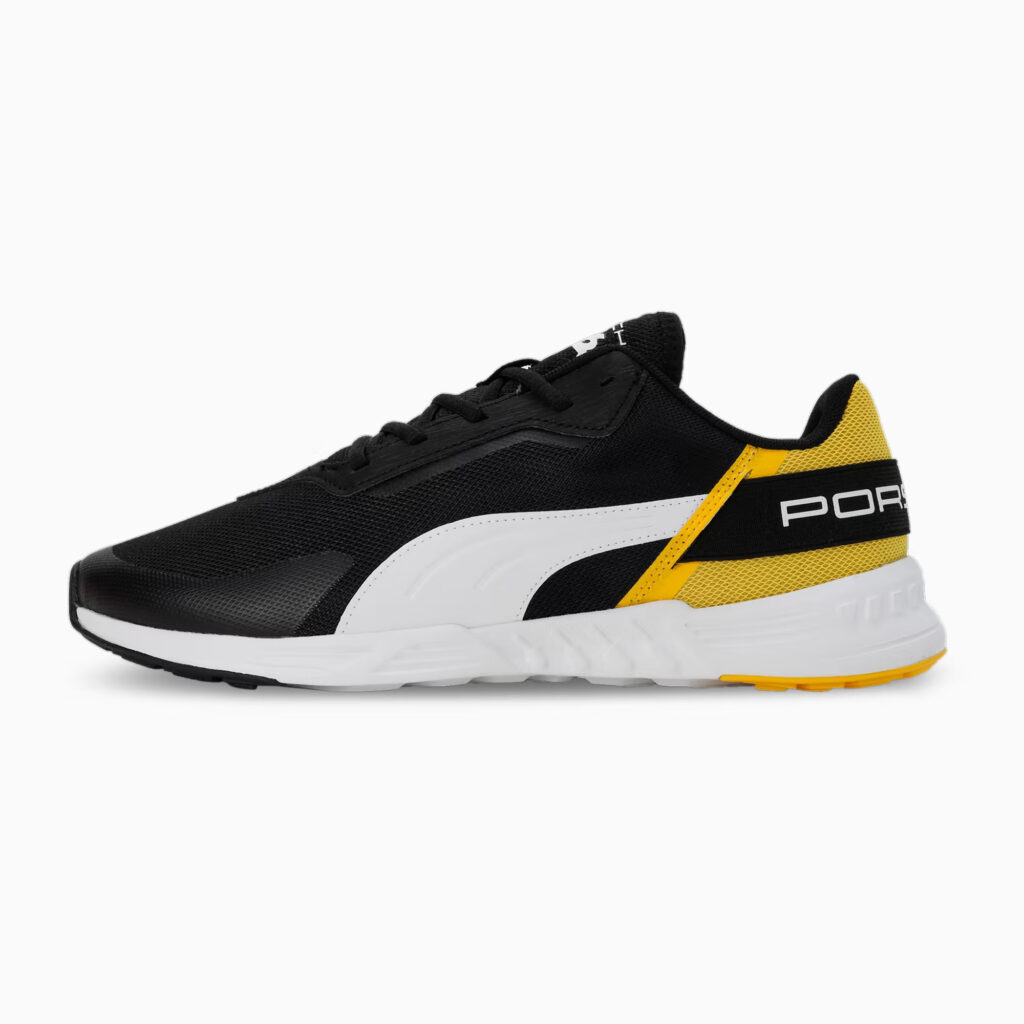 Porsche Legacy Tiburion Logo Unisex Sneakers Black LEmon Chrome